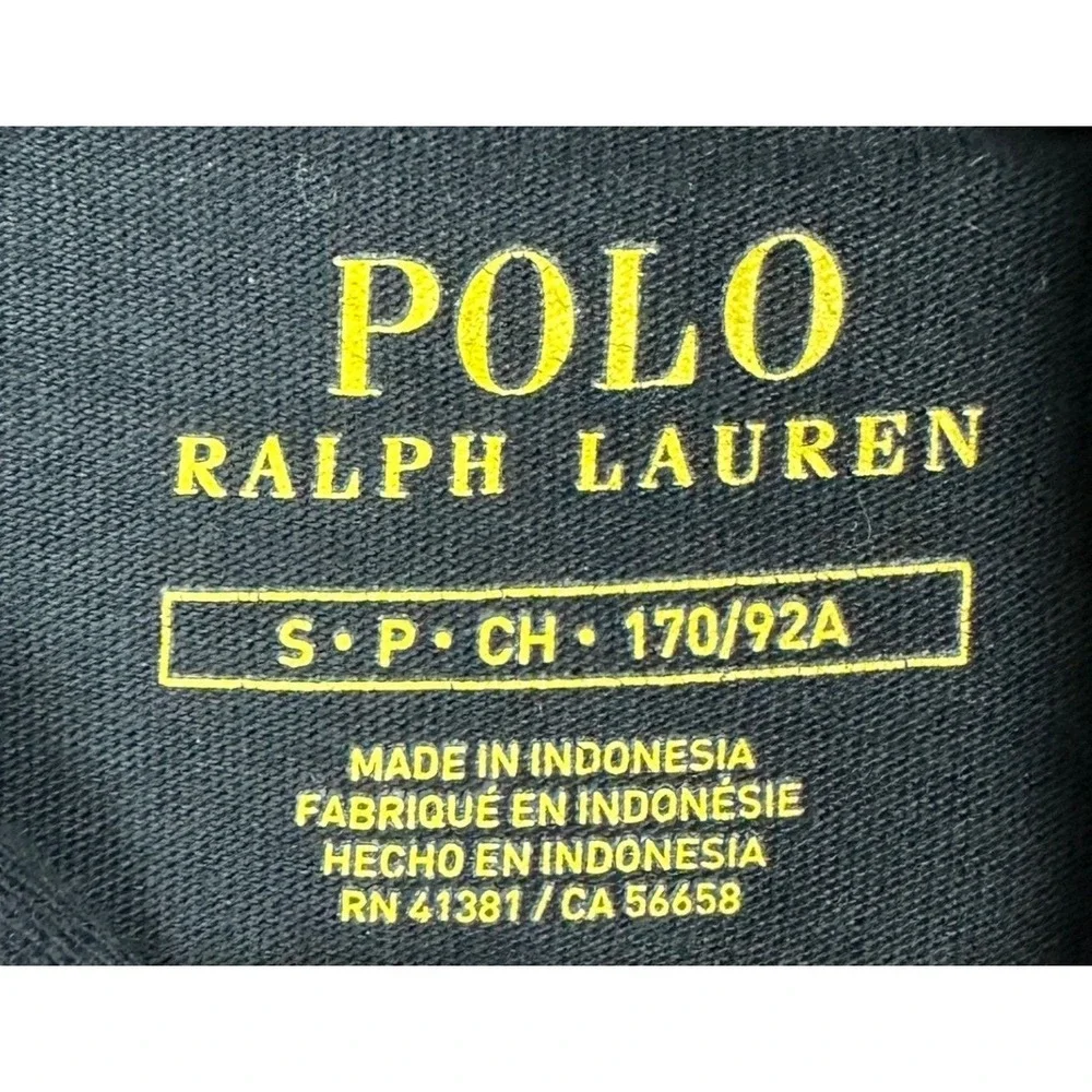 Polo Ralph Lauren Hoodie Mens Small Black Pullover Sweatshirt Drawstring Pony